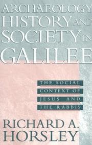 Tapa de Archaeology, history, and society in Galilee