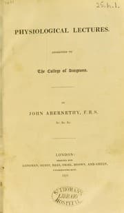 Tapa de Physiological lectures, addressed to the College of Surgeons