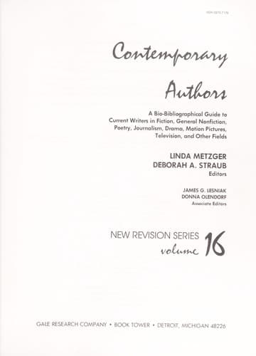 Tapa de Contemporary Authors