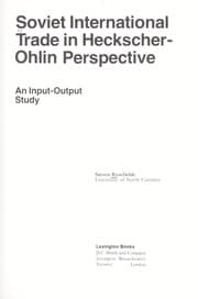 Tapa de Soviet international trade in Heckscher-Ohlin perspective