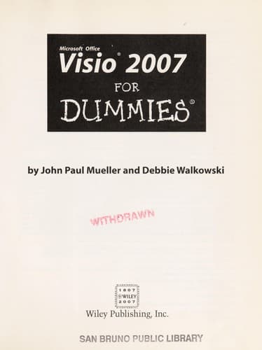 Tapa de Visio 2007 for dummies
