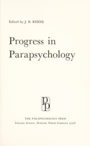 Tapa de Progress in parapsychology