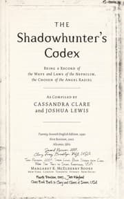 Tapa de The Shadowhunter's Codex