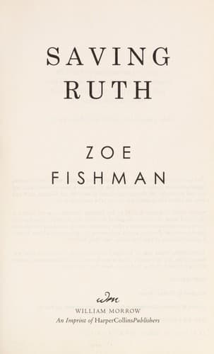 Tapa de Saving Ruth