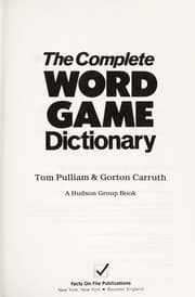 Tapa de The complete word game dictionary