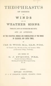 Tapa de Theophrastus of Eresus on winds and on weather signs