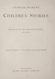 Tapa de Charles Dickens' Children Stories