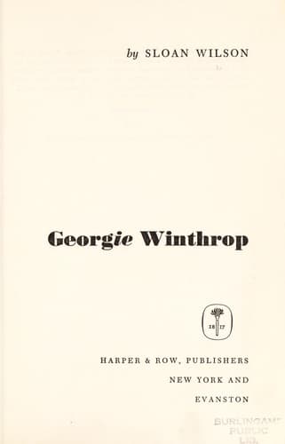 Tapa de Georgie Winthrop