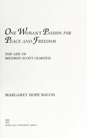 Tapa de One woman's passion for peace and freedom