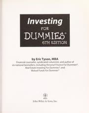 Tapa de Investing for dummies