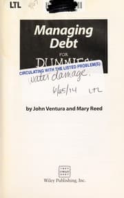 Tapa de Managing debt for dummies