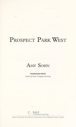 Tapa de Prospect Park West