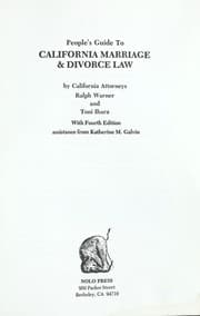 Tapa de People's guide to California marriage & divorce law