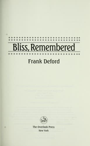 Tapa de Bliss, remembered