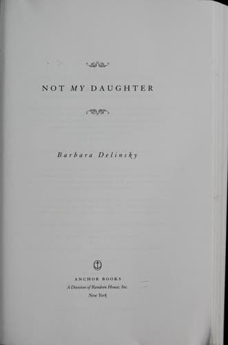 Tapa de Not my daughter