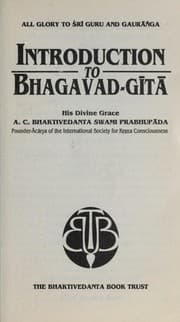 Tapa de Introduction to Bhagavad-gita