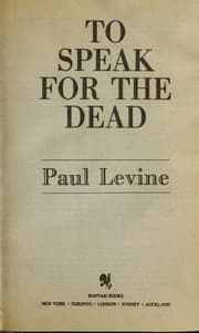 Tapa de To speak for the dead