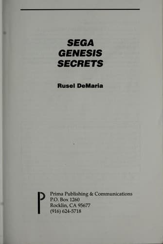 Tapa de Sega Genesis Secrets