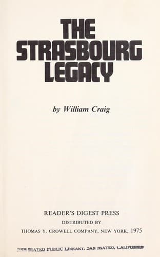Tapa de The Strasbourg legacy