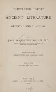 Tapa de Illustrated history of ancient literature, oriental and classical