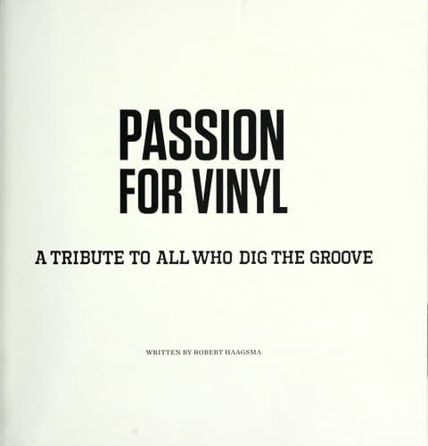 Tapa de Passion for vinyl