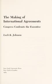 Tapa de The Making of International Agreements
