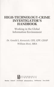 Tapa de High-technology-crime investigator's handbook