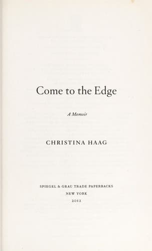 Tapa de Come to the edge