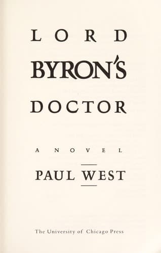 Tapa de Lord Byron's doctor