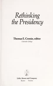 Tapa de Rethinking the presidency