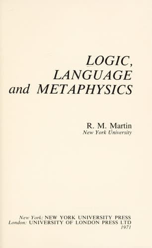 Tapa de Logic, language, and metaphysics