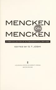 Tapa de Mencken on Mencken