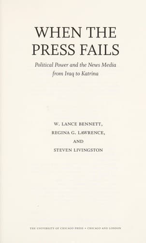 Tapa de When the press fails