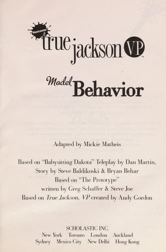Tapa de Model behavior