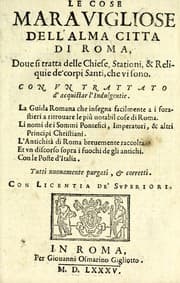 Tapa de Le cose maravigliose dell'alma citta di Roma