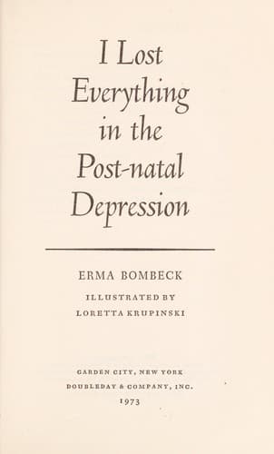 Tapa de I lost everything in the post-natal depression.