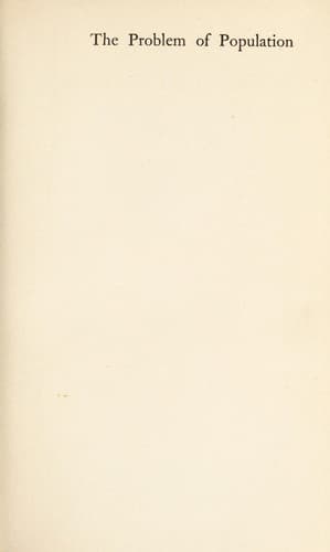 Tapa de The problem of population