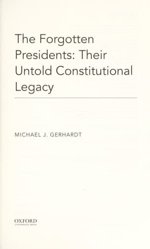 Tapa de The forgotten presidents