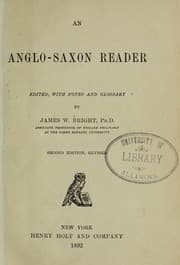 Tapa de An Anglo-Saxon reader