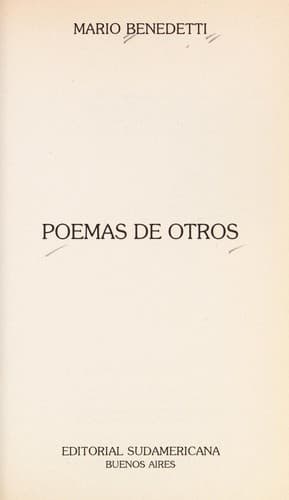 Tapa de Poemas de Otros