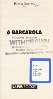 Tapa de A barcarola