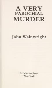 Tapa de A very parochial murder