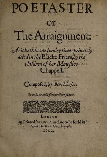 Tapa de Poetaster, or, The arraignment
