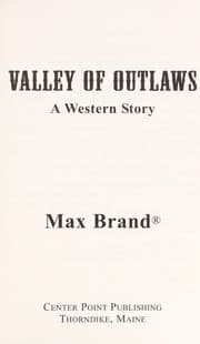 Tapa de Valley of outlaws