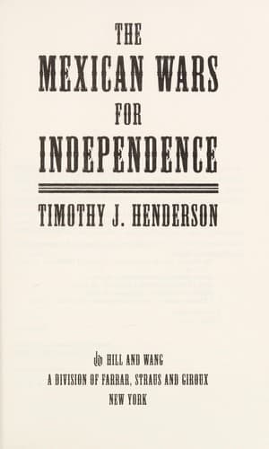 Tapa de The Mexican Wars for Independence