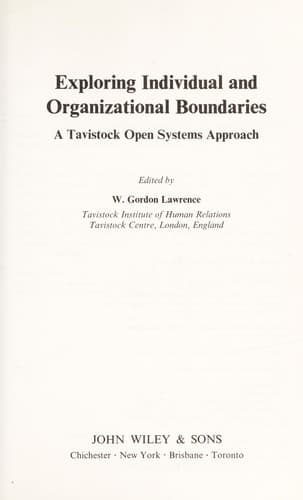 Tapa de Exploring individual and organizational boundaries