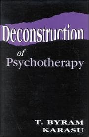 Tapa de Deconstruction of psychotherapy
