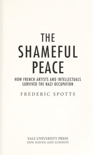 Tapa de The shameful peace