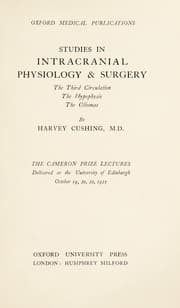 Tapa de Studies in intracranial physiology & surgery