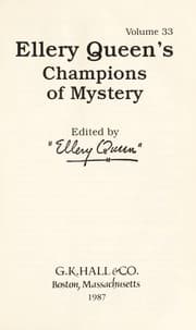 Tapa de Ellery Queen's Champions of Mystery